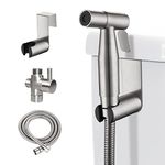 LOSCHEN Bidet Sprayer kit for Toilet, Hand Held Sprayer Shattaf Toilet Attachment Stainless Steel for Pet Bath/Personal Hygiene/Bathroom, Easy to Install (Silver)