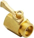 Twinkle Star Heavy-Duty Brass Garden Hose Connector (Shut Off Valve, Type B)