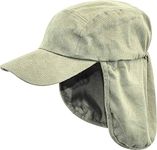 Pro-Force Mens Legionnaires HAT 100% Cotton Sand Natural Sun Safe Bush Cap Gents Wide and Long Neck Cover Hiking (Large)