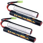 Melasta 2Pack 2/3A 8.4v 1600mAh Butterfly Nunchuck NIMH Battery Pack with Mini Tamiya Connector for Airsoft Guns