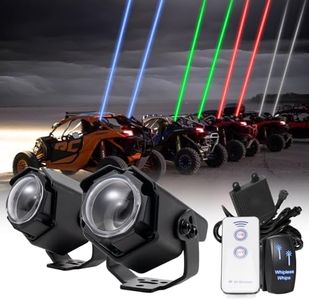 YCHOW-TECH 2PCS Whip Lights for Side by Side Whipless LED Whip Light Pods RGBW Spot Beam Chase Light Antenna Whipless Whip for Polaris SXS, UTV, ATV RZR Can-Am Maverick X3 CFmoto Kawasaki