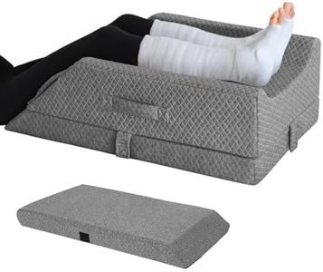 ALSTON Ergonomic Leg Support Pillow Leg Elevation Wedge Support Pillow, Memory Foam Leg Booster Wedge 3 Height Adjustable, Washable Cover, Ankle and Foot Rest