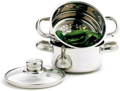 Norpro 1 Quart Stainless Steel 3 Piece Mini Steamer Cooker Set