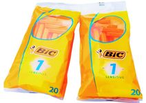 Men's Razor (40pieces), BiC 1 Sensitive Razor, Single Blade Disposable Razor, Shaving Razor Blades by TradeProvider®