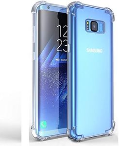USTIYA Case for Samsung Galaxy S8 G950 Clear TPU Four Corners Protective Cover Transparent Soft
