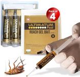 Ultimatum Pest Roach Gel Bait - 4-Pack Syringes for Indoor Infestation, Powerful Roach Killer Gel for Homes & Businesses, Combat Gel Bait for Cockroach Control, Efficient Roach and Ant Killer Indoors