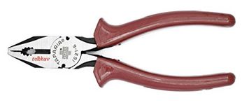 Taparia 1621-6 Steel (165mm) Combination Plier with Joint Cutter (Red and Black)