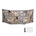 WTVIDAS Pop Up Ground Blind,Portable Hunting Blind for Duck Turkey,Ground Blinds for Deer Hunting,Quick Setup Durable Lightweight Three-Panel,Low-Noise Grass Camo Hunting Camouflage Accessory-M