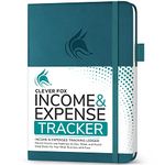 Clever Fox Income & Expense Tracker – Accounting & Bookkeeping Ledger Book for Small Business – 1-Year Record Notebook, A5 (Dark Teal)