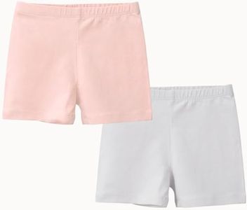 Silkglory 2 Pack Girls Shorts Toddler Bike Shorts Dance Gymnastics Summer Shorts Safety Active Under Dress Shorts Girls Grey/Pink Little Girl Shorts 7-9 Years