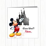 Personalised Reveal Card You're You Are Going To Disneyworld Disneyland Disney World Eurodisney Paris - Mickey Mouse