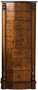 Hives & Honey 9006-981 Antoinette Jewelry Armoire Storage Organization Cabinet Necklace Holder, Large, Antique Walnut