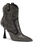 INC Womens Oaklynne Rhinestone Pointed Toe Booties Black 5.5 Medium (B,M)