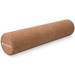 Navaris Cork Roller - Fitness Sport Yoga Cork Tube for Legs, Back, Muscles - 10 x 45 cm