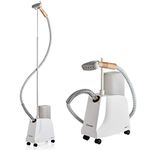 Reliable VIVIO 170GC Garment Steamer - 1300W Professional Steamer for Clothes with Fabric Brush, 120V Garment Steamer with Fabric Covered Steam Hose, 2 Hours Continuous Steam 2 Minute Heat-Up Time