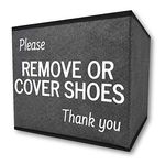 RE GOODS Shoe Cover Box | Disposable Shoe Bootie Holder For Realtor Listings and Open Houses | Please Cover or Remove Shoes Bin | Shoe Bootie Box