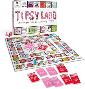 Tipsy Land Your New Favorite Adult Party Board Game, 75+ Unique Spaces for Calling Out Friends, Silly Dares & Confessions, and Mini Competitions | Age 18+