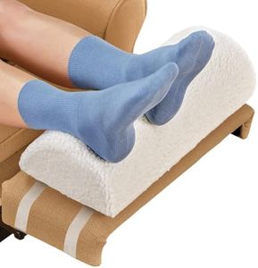 Collections Etc Sherpa-Covered Sofa Footrest Pillow