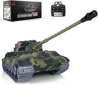 TOUCAN RC HOBBY Henglong 1/16 7.0 Customized King Tiger RC Tank 3888A Metal Wheels Barrel Recoil RC Tank That Shoot BB Unit