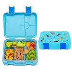 JOYHILL Lunch Box for Kids,Leak Proof Lunch Bento Box with 4-6 Compartment,Lunch Containers BPA-Free Bento Box for Adult Toddler Daycare School Office (L-Blue Shark)