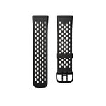 Fitbit Versa 3 / Sense Sport Band Accessory, Black/Lunar White