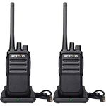 Retevis RT617 Walkie Talkie, PMR446 16 Channels, 2 Way Radio Professional, License Free CTCSS/DCS, VOX Scan Squelch, Rechargeable Walkie Talkies Long Range for Security (2 Pcs, Black)