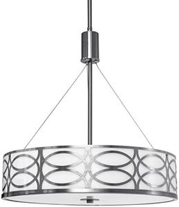 Best Choice Products 3-Light Metal and Glass Diffuser Drum Chandelier