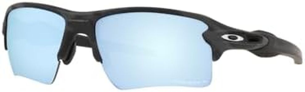 Oakley Mens OO9188 Flak 2.0 XL Rectangular Sunglasses, Matte Black Camo/Prizm Deep Water Polarized, 59 mm