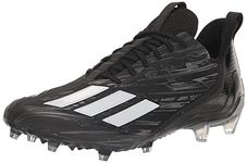 adidas Men's Adizero Football Cleats, Black/White/Black, 15