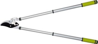 MLTOOLS Ratcheting Extendable Bypass Lopper for Gardening - Heavy Duty Ratchet Lopper 39½" Extendable Long Handle – Chops Through 1-3/4” thick Branches – Ideal for All Gardening Enthusiasts - L8230