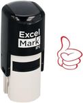 Round Teacher Stamp - Thumbs UP (Outline) - RED Ink