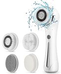 Palwin Facial Cleansing Brush, IPX7 Waterproof Electric Face Scrubber Brush with 3 Brush Heads for Exfoliating and Cleansing with 2 Speed Modes Deep Cleaning Face USB Rechargeable