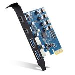 Sinefine 4 Ports PCI-E to USB 3.0 Expansion Card (2 USB Type-A and 2 USB Type-C Ports), Internal Converter PCI Express Expansion Card for Desktop PC Card, Support WindowsXP/7/8/10 and MAC OS (Blue)