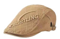 Zacharias Men's Cotton Beret Golf Ascot Cap A-18 (Beige_Free Size) (Pack of 1)