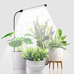 MOYA STD Grow Light for Potted Indoor Plants, Gooseneck Plant Lamp Full Spectrum Growing Light, Height & Brightness Adjustable Auto ON/Off Timer with White Red Grow LEDs for Seedling Flowering.