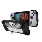 NUHFUFA Dockable Case for ASUS Rog Ally 7 inch Handheld with Kickstand, Anti-shock & Anti-Scratch TPU Grip Protective Cover Case Ergonomic and Comfort Hand Grips(Black)