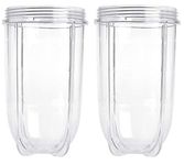 2 Pack 16oz Tall Cup for Magic Bullet 250w MB1001 Blender