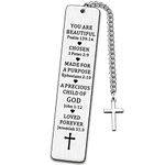 JMIMO Inspirational Christian Bookmark Gift for Women Graduation Gift Bible Verse Bookmark for Girl Book Lovers Birthday Valentine Day Christmas Baptism Religious Church Gifts for Female Friend