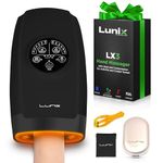Lunix Cordless Electric Hand Massager - 6 Levels Pressure Point Therapy Massager for Arthritis, Pain Relief, Carpal Tunnel and Finger Numbness - Shiatsu Massage Machine with Heat - Black