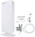 HDTV Antenna Outdoor,FM Amplifier Antenna,HD Antenna with Dual Outputs Smart Boost System,Amplifier Signal Booster Support a Second TV or Any OTA-Ready Streaming Device or Projector