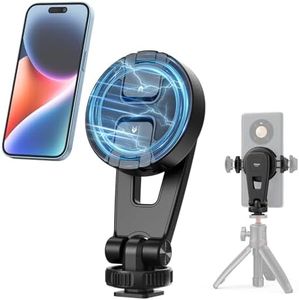 ULANZI Adattatore Magnetico per Treppiede per Smartphone, MA47 Adattatore Supporto per iPhone con Foro a vite da 1/4” e Slitta a freddo Compatibile con iPhone serie 12 13 14 15 e Telefono Android