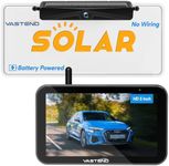 VASTEND Solar Reversing Camera Wireless, Rear View Camera with 5" 1080P Monitor, 4800mAh Backup Camera, 150° Wide Angle, IP69 Waterproof, Reverse Camera for Car, Pickup, SUV(VS-5A)