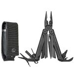 LEATHERMAN Wave Plus - The multi-tool for any task, 18 multipurpose tools with lockable blades for camping, DIY and outdoor adventures made in the USA in black with Molle holster