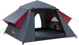 Yafaca Camping Tent, 3 Man Pop Up Tent Extra Large Waterproof Automatic Dome Tent with 2 Rainproof Windows, 2 Layers Family Festival Tent with Removable Outer Layer, Tent for Camping Picnic Garden