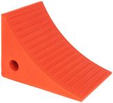 Checkers Impact-Absorbing Urethane Industrial Wheel Chock, Orange, 11.25-Inch Length, 8.0-Inch Width, 8.25-Inch Height