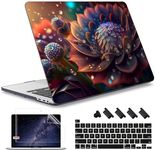 May Chen Compatible with MacBook Pro 16 inch Case 2020 2019 Release A2141, Plastic Hard Shell Case Cover with Keyboard Cover for MacBook Pro 16 Case with Touch Bar & Touch ID, Colorful Garden Flower