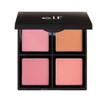 e.l.f. Powder Blush Palette, Customizable Colours, Long Lasting Formula, 4 Pan Palette