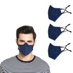 ADVIND HEALTHCARE Military Grade N99 Washable Mask Without Valve - Blue (With Adjustable Ear Loop and Head Loop) (Large, 3)