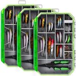 Ghosthorn Fishing Tackle Box, Waterproof 3600 and 3700 Tackle Trays, Plastic Tackle Box Organizer with Removable Dividers, Storage Lure Box and Terminal Tackle Storage