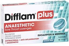 Difflam Difflam Plus Anaesthetic Sore Throat Lozenges, Menthol & Eucalyptus, 16 count